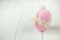 Knited pink egg