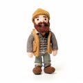 Adventure Themed Knitted Bearded Man With Cabincore Vibes