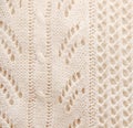 Knitted beige background texture