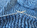 Knitted in blue Royalty Free Stock Photo
