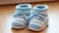 Knitted booties shoes for newborn baby