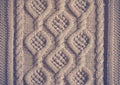 Knitted canvas with patterns Aran