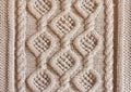 Knitted canvas with patterns Aran