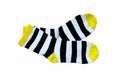 Knitted children's striped socks