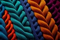 AI generated macro view on knitted colorful cloth