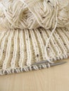 Knitted in cream white Royalty Free Stock Photo