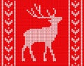 Knitted deer with patterns