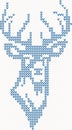 Knitted deer sweater background
