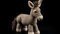 Knitted Donkey Toy: Organic Material, Light Brown And Beige, Jeff Legg Design