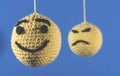 Knitted emoticons