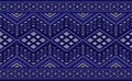 Knitted ethnic pattern, Vector cross stitch oriental background, Purple pattern embroidery retro jacquard style Royalty Free Stock Photo