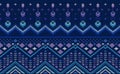 Knitted ethnic pattern, Vector cross stitch ornament background, Embroidery seamless geometry style Royalty Free Stock Photo