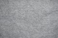 Knitted fabric background. The texture of grey woolen fabric.