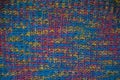 Knitted fabric texture. Closeup view of multicolored fabric jersey. Multicolor abstract background and texture for designers. Colo Royalty Free Stock Photo