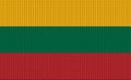 Knitted flag of Lithaunia Royalty Free Stock Photo