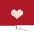 Knitted heart.