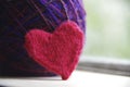 Knitted heart Royalty Free Stock Photo