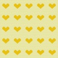 Knitted hearts seamless pattern