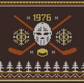 Knitted hockey logo