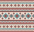 Knitted Indian rug paisley ornament seamless pattern. Ethnic Mandala print Royalty Free Stock Photo