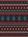 Knitted Indian rug paisley ornament seamless pattern. Ethnic Mandala print