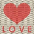 Knitted love vector background