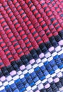 knitted mat motif with nylon thread