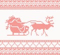 Knitted pattern with Santa Claus Royalty Free Stock Photo