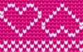 Knitted pattern for Valentine`s Day Royalty Free Stock Photo