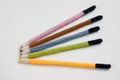 Knitted pencil, handmade gift, nice craft Royalty Free Stock Photo