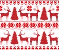 Knitted, pixel Christmas and New Year pattern. Wool Knitting Sweater Design. Wallpaper wrapping paper textile print. Eps