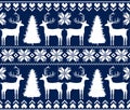 Knitted, pixel Christmas and New Year pattern. Wool Knitting Sweater Design. Wallpaper wrapping paper textile print. Eps