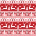 Knitted, pixel Christmas and New Year pattern. Wool Knitting Sweater Design. Wallpaper wrapping paper textile print. Eps 10