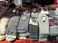 Knitted product made of wool handmade mittens hats scarves jumpers