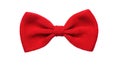 Knitted Red Bow Tie Isolated