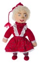 Knitted Santa girl with a skirt