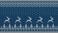 Knitted Scandinavian pattern with deer