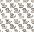 Knitted seamless pattern in dogs