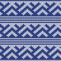 Knitted Seamless Pattern in Retro Style Royalty Free Stock Photo
