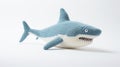 Knitted Shark Toy With Playful Expressions In Petrina Hicks Style