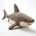 Knitted Shark On White Background