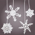 Knitted snowflakes