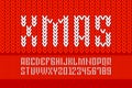 Knitted style Christmas font Royalty Free Stock Photo
