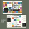 Knitted style half-fold template brochure for business