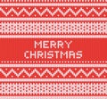 Knitted texture with nothern ornament. Vector background. Merry Christmas. Royalty Free Stock Photo