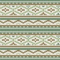 Knitted seamless vector pattern with ethnic geometric ornament Royalty Free Stock Photo