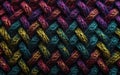 Knitted wool pattern. Handmade knitting wool texture. Colorful yarn background. Royalty Free Stock Photo