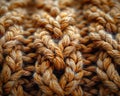 Knitted wool texture in close-up