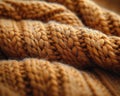 Knitted wool texture in close-up