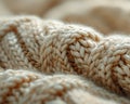 Knitted wool texture in close-up